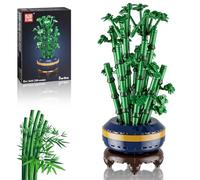 Mould King 24121 Bloques de construcción con clip Plantas Flores Bambú Bloques de construcción para niñas con jarrón Botanical Colección Artificial Juguete de construcción Regalo creativo para adultos
