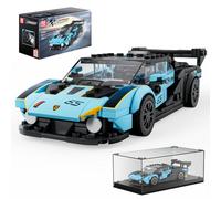 Mould King 27065 Technik Speed Champion Racing Auto Bloques de sujeción SCV12 Coche Deportivo Construcción Drift Auto Bloques de Construcción con Vitrina Acrílico Modelo Coche para Coleccionar (383