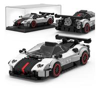 Mould King 27093 Speed Champion Technik - Juego de construcción de coches y vitrina de exhibición, autos de carreras clásicos MOC, regalos de cumpleaños para adultos/adolescentes, juguetes creativos