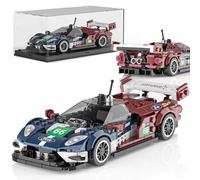 Mould King 27103 - Kit de construcción de coche de 347 piezas + piezas con vitrina acrílica, modelos de coches para coleccionar, bloques de construcción juguetes para niños/adolescentes/adultos