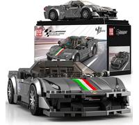 Mould King 488 Pista Technik Speed Champion - Bloques de construcción de coche de carreras con vitrina acrílica, para jóvenes y adultos (383 piezas)