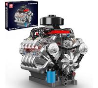 Mould King Bloques de Construcción Tecnología V8 Motor Kit de Construcción de Automóvil Bloques de sujeción Modelo de Tecnología Incluye Motor y Caja de Batería