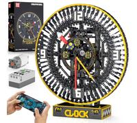 Mould King Cyberpunk Grand Clock - Juego de construcción 10160, más de 3675 piezas, modelo de reloj motorizado con engranajes mecánicos, control de aplicación y pantalla en tiempo real, juguete de