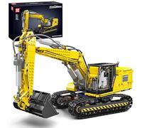 Mould King Excavadora Técnica, Modelo de Excavadora de Orugas Motorizada Controlada por APP, Modelo de Camión Motorizado de Alta Tecnología Bloques de Construcción Set de Construcción para Niños y