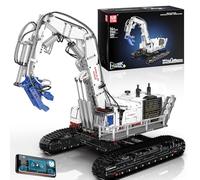 Mould King Kit de construcción de excavadora de demolición para modelo de alta resolución con motor y control de aplicación, 4195 piezas STEM juguetes para niños a partir de 14 años y adultos, kit de