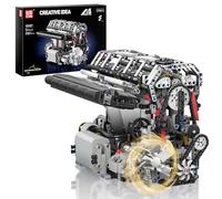 Mould King L4 Bloques De Construcción De Motor Bloques De Construcción con Abrazadera Moc Kit De Modelo De Motor De Gasolina Respetuoso con El Medio Ambiente Adecuado para Adultos (1787 Piezas)