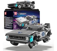 Mould King Speed Champions Time Machine de Delorean Building Toy para niños, juguete de simulación y exhibición de autos con 2 modos de construcción para niños y niñas, a partir de 9 años, ideas de