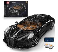 Mould King Technik - Coche deportivo (1:8, con motor de pistón V8/engranaje | Coche deportivo teledirigido 1:8 con chasis eléctrico, puertas abiertas, capó y alerón trasero