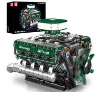Mould King V8 - Juego de bloques de construcción de motor, kit de construcción de motor doble turbo, juguete de construcción de modelo mecánico, coleccionable para adultos y entusiastas de la