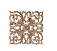 Mouldings F1-12 - Adhesivo decorativo de madera para puerta, diseño de hojas largas, estilo antiguo, retro, moderno, para gabinetes de madera