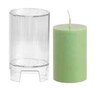 Moule À Bougie Cylindrique En Pc - Polycarbonate Transparent Résistant Chaleur Pilier | Moule Bougie Diy Réutilisable, Kit Fabrication Bougies Pilier Pour Bougies Parfumées, Table Et Artisanat