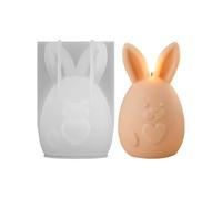 Moule à Bougie - Moule de Moulage en Forme de Lapin | Silicona pour Fabrication Facile | pour Artisanat Maison DIY Résine Plâtre Béton Argile, Fêtes de Pâques, Décoration Printemps
