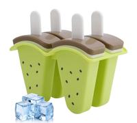 Moule À Sucettes Glacées Silicone 4 Cavités - Moule Esquimaux Avec Couvercle Démoulage Facile, Bac Glace Réutilisable Pour Jus Lait Yaourt Été Fêtes
