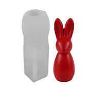 Moule Bougie Lapin Silicone 11,6 cm | Moule Coulée Antiadhésif Artisanat DIY | Moulê Pâques Polyvalent Pour Savon Chocolat Gâteau Plâtre Béton Décoration Créative Maison Bricolage