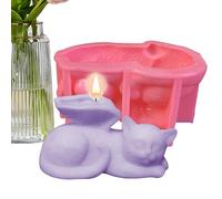 Moule Chien Ange 3D - Moule Animal en Silicone | Pour Bougies, Résine Époxy, Artisanat Fait Main - Chien Endormi avec Ailes, Chat Endormi, DIY Créatif, Décoration Maison, Artisanat Bricolage