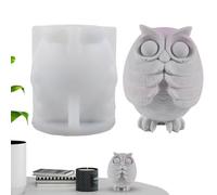 Moule De Chouettes En Silicone - Moules De Bougies Pour Fabrication De Moules À Résine Époxy, Forme D'animal 3D Owl | Magine De Moule À Oiseaux Cañdle Faire De L'argile, Des Bougies, Des Figurines De