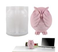 Moule De Chouettes En Silicone - Moules De Bougies Pour Fabrication De Moules À Résine Époxy, Forme D'animal 3D Owl | Magine De Moule À Oiseaux Cañdle Faire De L'argile, Des Bougies, Des Figurines De