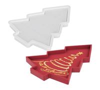Moule De Noël - Moule Plateau Arbre De Noël 18x14 Cm En Silicone | Résine ÉPoxy Et Plâtre | IDéal Pour Décoration Maison Fêtes Cadeaux Adultes Bricolage