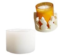 Moule De Silicone De Lapin, Moule De Lapin,Moule De Bougeoir En Béton | Moule De Bougeoir De Maison Ronde Moule D'ornement En Silicone Pour Le Gypse De Ciment