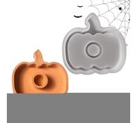 Moule De Silicone - Moule En Silicone 2-en-1 Pour Halloween | De Fabrication Réutilisable Pour Artisanat Et Porte-Bougie, Pour Thanksgiving, Savon, Gâteau D'Automne, Chocolat