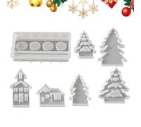 Moule Porte-Bougie - Moule Silicone Ornement Noël | Facile Démoulage | Pour Résine Époxy, Décoration Maison, Bougeoir DIY, Arbre de Noël, Artisanat, Création de Bougie, Accessoire Maison, Décor Festif