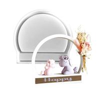 Moulede moulage en résine Demi-anneau, mouleen Silicone Demi-anneau en rési nneaux en Silico UX artisanaux, ulage de bijo -anneau en Silicone Pour bougies, a