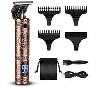 MOULEI Cortacésped de pelo profesional sin cable, pantalla LED, recortador de barba recargable, para uso doméstico y peluquería, etc