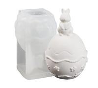 Moules En Silicone Pour Pâqus Avec Motif, Moule À Œufs Et À Bouge Silicone | Pour Artisanat Bougie Décoration De Pâques, Réutilisables Flexibles