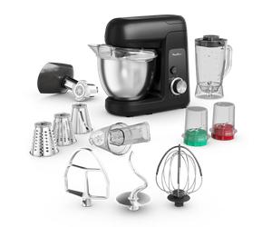 Moulinex Bake Partner, Robot de repostería, 1100 W, Negro