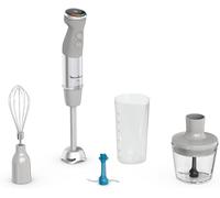 Moulinex Batidora de mano Quickchef+, cuchillas con tecnología Powelix, modo silencioso, 20 velocidades, modo turbo, antisalpicaduras, picadora, varillas, cuchillas para hielo picado, DD673B10