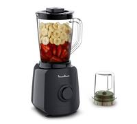 Moulinex Blendforce Essential, Batidora de vaso de 450W, Jarra de 1,85L | Resultados Suaves y homogéneos, 4 Cuchillas de acero inoxidable, 2 Velocidades + Modo Pulse, Trituración de Hielo, LM4118