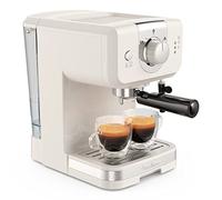 Moulinex Cafetera espresso ajustes manuales, accorio baristas, calentador tazas, blanco