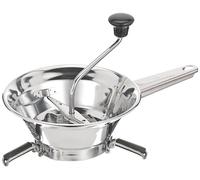 Moulinex Classic - Molinillo de verduras manual, incluye dos parrillas, acero inoxidable, tamaño pequeño, apto para lavavajillas, fácil de usar para purés, sopas y compotas, A40106
