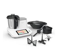 Moulinex Click & Cook - Robot de cocina con báscula de cocina integrada, potencia 1400 W, capacidad 3,6 L, 32 funciones, 10 programas automáticos, pantalla digital táctil, fácil uso HF506110
