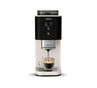 Moulinex Coffee Crush, Cafetera Automática Compacta, Café en Grano y Molido, 15 Bares, 2 recetas, Pantalla táctil