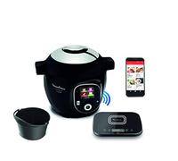 Moulinex Cookeo+ Connect Multicuiseur Intelligent Haute Pression Balance et Moule de cuisson inclus 6L 200 Recettes 6 Mega, Multicooker Inteligente, Acero Inoxidable, Negro