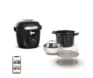 Moulinex Cookeo Wi-Fi 10-en-1, Multicocina, 10 modos de cocción, cocción a presión, pasos detallados, CE96G810, Negro