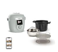 Moulinex Cookeo Wifi 10 en 1, Multicooker inteligente de alta presión, 10 modos de cocción, rápido, sin vigilancia, guía de cocción paso a paso, 6 L, CE96G310