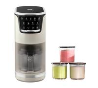 Moulinex Dolci, Heladera, 10 programas en 1, Blanca | Limpieza con aclarado automático, Tecnología 1 Step Perfector, Hasta 1,4L de helado utilizando los 3 boles de Tritan, MJ602A