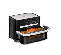 Moulinex Dual Easy Fry Flex, Freidora de Aire con Separador FlexCook, 9 L, 7 programas, Hasta 8 personas, Negro
