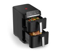 Moulinex Easy Fry Crispy Stack, Freidora de aire dual compacta, Dos cajones de 6 L y 4 L, Modo sync, Tecnología EvenFry, 7 modos de cocción + modo manual, Ahorra espacio, EZ7528F0