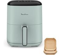 Moulinex Easy Fry POP EUCALYPTUS 5L, aire fryer, hasta 6 personas, 10 programas intuitivos, pantalla táctil digital, ahorro de tiempo y energía, EZ2454F0