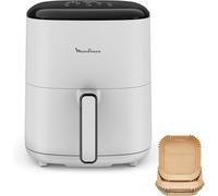 Moulinex Easy Fry POP POWDER GREY 5L, freidora de aire, hasta 6 personas, 10 programas intuitivos, pantalla táctil digital, ahorro de tiempo y energía, EZ245GF0