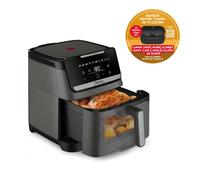 Moulinex Easy Fry Silence Vision, Freidora de aire, 7L, Tecnología Silenciosa, Compacta, Panel Frontal Desmontable, Ventana Visualización, Gris