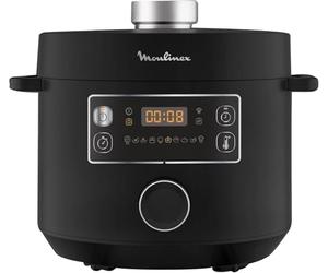 Moulinex Epic Turbo Cuisine CE7548 - Olla a presión eléctrica 1090 W, 10 programas automáticos, cestillo de cocción al vapor, Negro