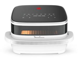 Moulinex Freidora de Aire Easy Fry XL Surface, 2200 W, Doble Resistencia, Cocción Uniforme, Cesta Ancha, 10 Programas Automáticos, Horno para Pizzas, Diseño Compacto, Ventana de Visualización, AL4001
