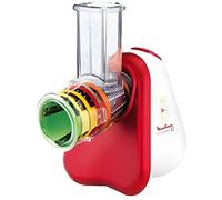Moulinex Fresh Express Plus DJ756G15- Rallador eléctrico, 150 W, acero inoxidable, rojo y blanco