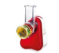 Moulinex Fresh Express Plus DJ756G15- Rallador eléctrico, 150 W, acero inoxidable, rojo y blanco