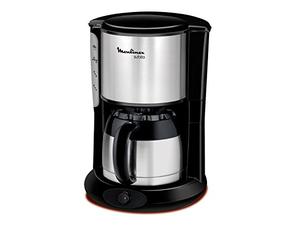 Moulinex FT360811 - Cafetera de goteo, 850 W, 0.9 L, de café molido, acero inoxidable, negro