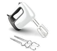 Moulinex HM462110 Prep'Mix - Batidora de potencia de 500 W, batidores y ganchos para amasar acero inoxidable, 5 velocidades, ajuste Turbo, accesorio mezclador de buceo